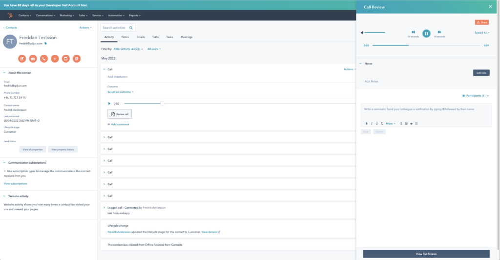 Integration med HubSpot